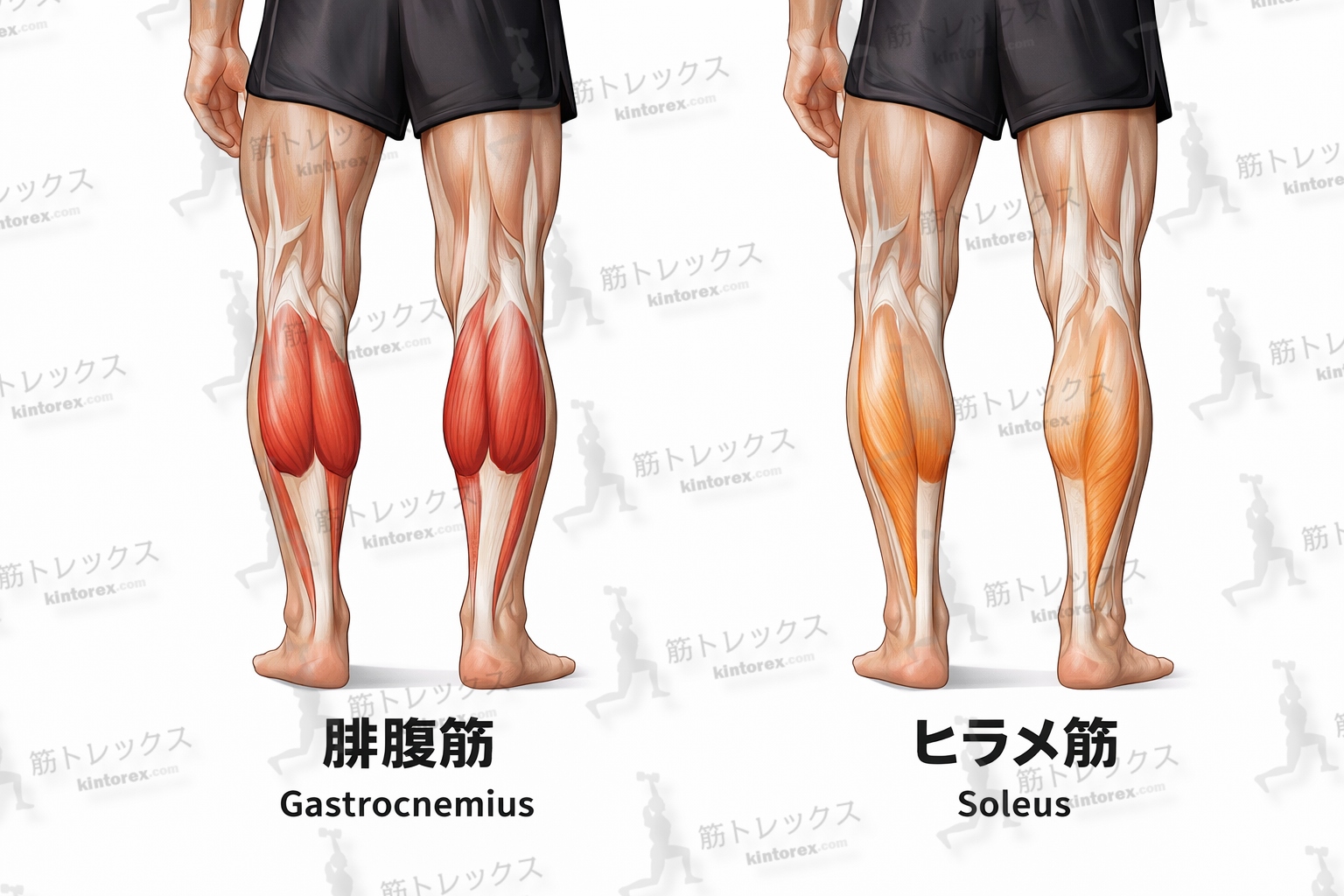 腓腹筋」と「ヒラメ筋」